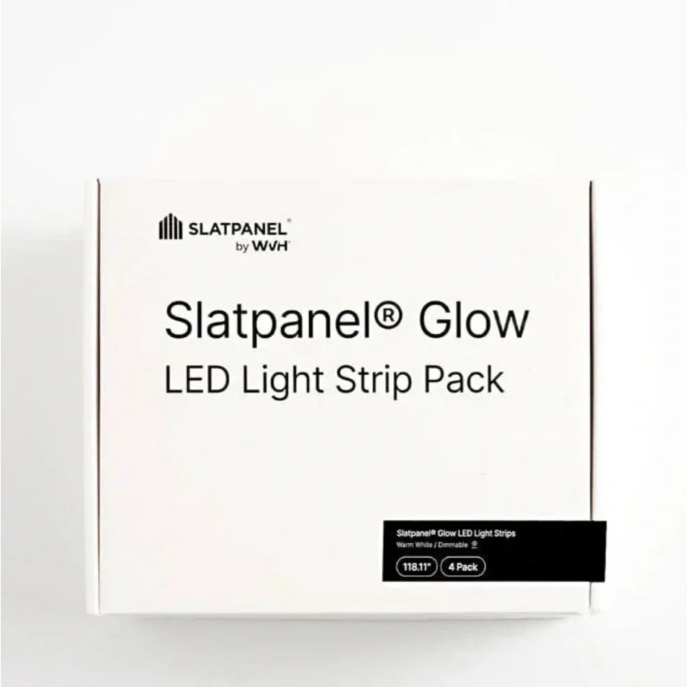 NWT The Wood Veneer Hub Slatpanel Glow Warm White LED Light Strip 4 Pack⁠